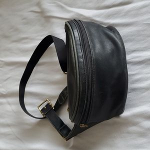 Coach Leather Vintage Fanny Hip Pack Black